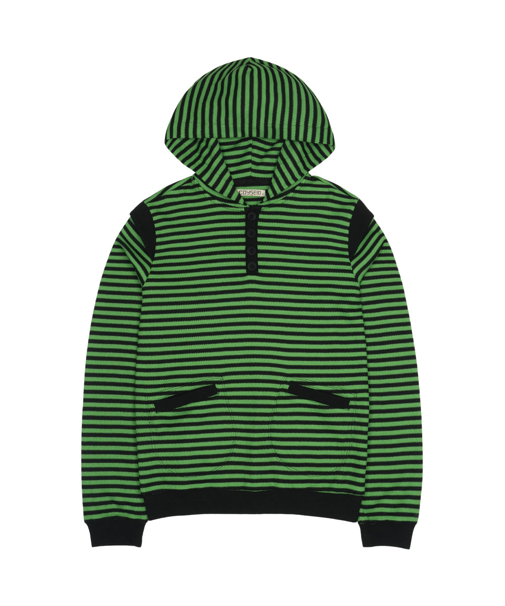 Coyseio - Striped Flared Sleeve Hoodie (Green) product image 13 | TRAB K-Fashion Australia
