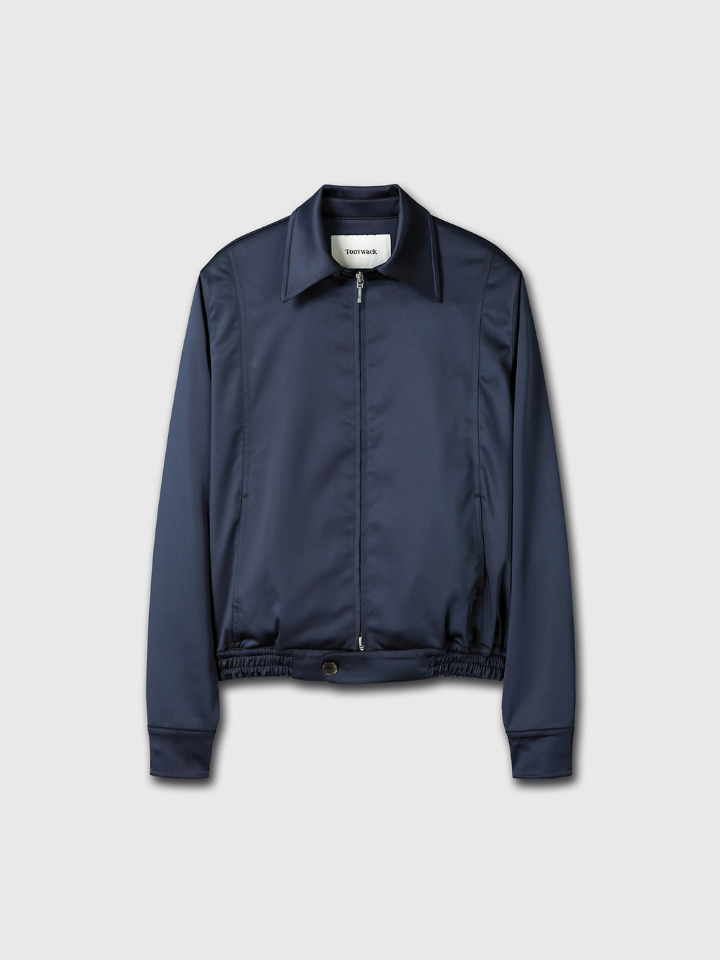 Tonywack - Silky Zippered Blouson Jacket (Navy) product image 11 | TRAB K-Fashion Australia
