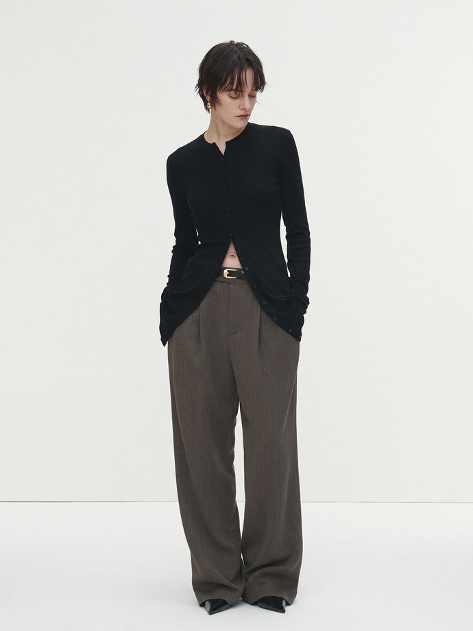 Tonywack - Ribbed Button Dress (Black) product image 1 | TRAB K-Fashion Australia