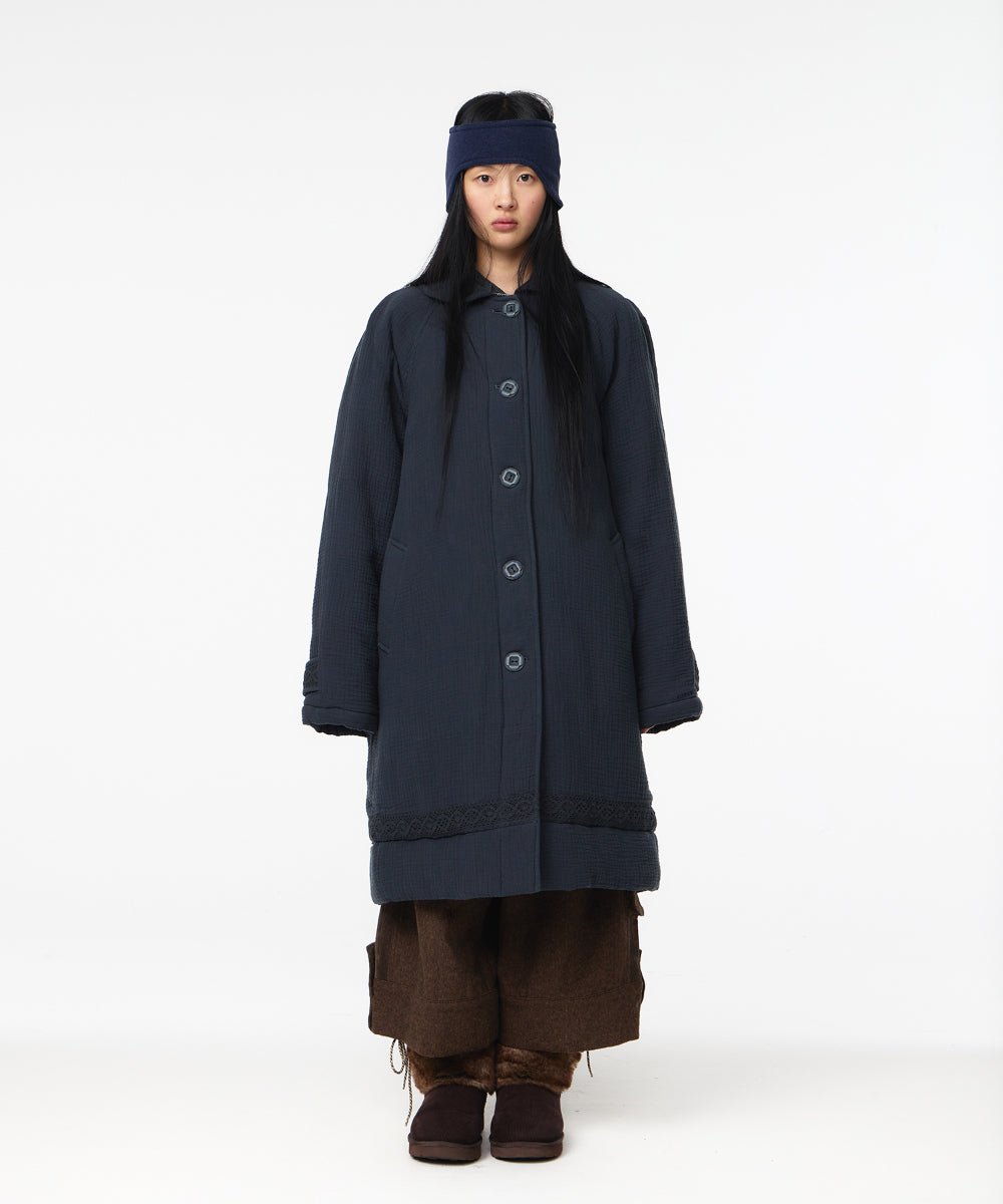 Coyseio - Soft Stitch Padded Coat (Blue Charcoal) product image 8 | TRAB K-Fashion Australia