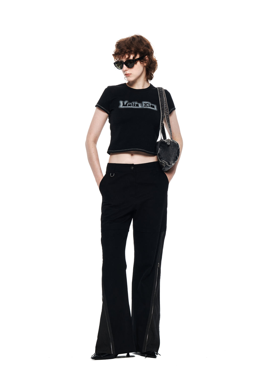 Matin Kim - Matin Shade Logo Crop Top (Black) product image 9 | TRAB K-Fashion Australia
