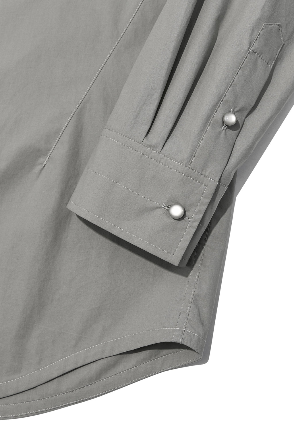 Matin Kim - Stitch Point Layered Shirt (Khaki Grey) product image 5 | TRAB K-Fashion Australia
