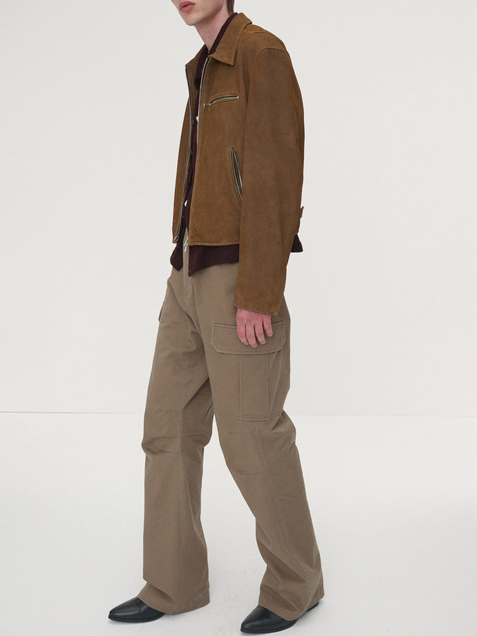 Tonywack - Washed Cotton Loose Flared Cargo Pants (Beige) product image 5 | TRAB K-Fashion Australia