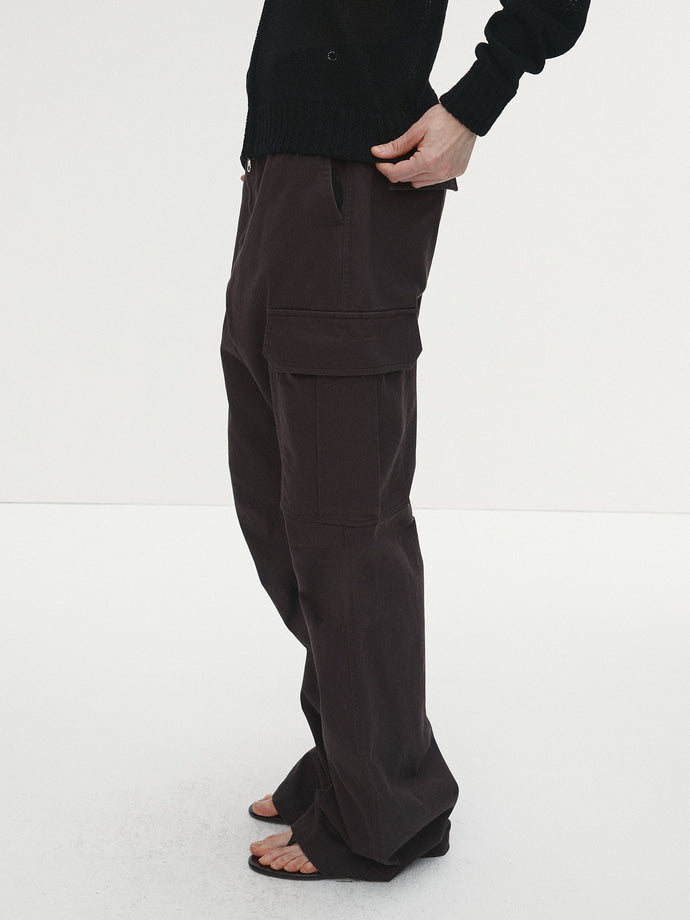 Tonywack - Washed Cotton Loose Flared Cargo Pants (Ebony) product image 5 | TRAB K-Fashion Australia