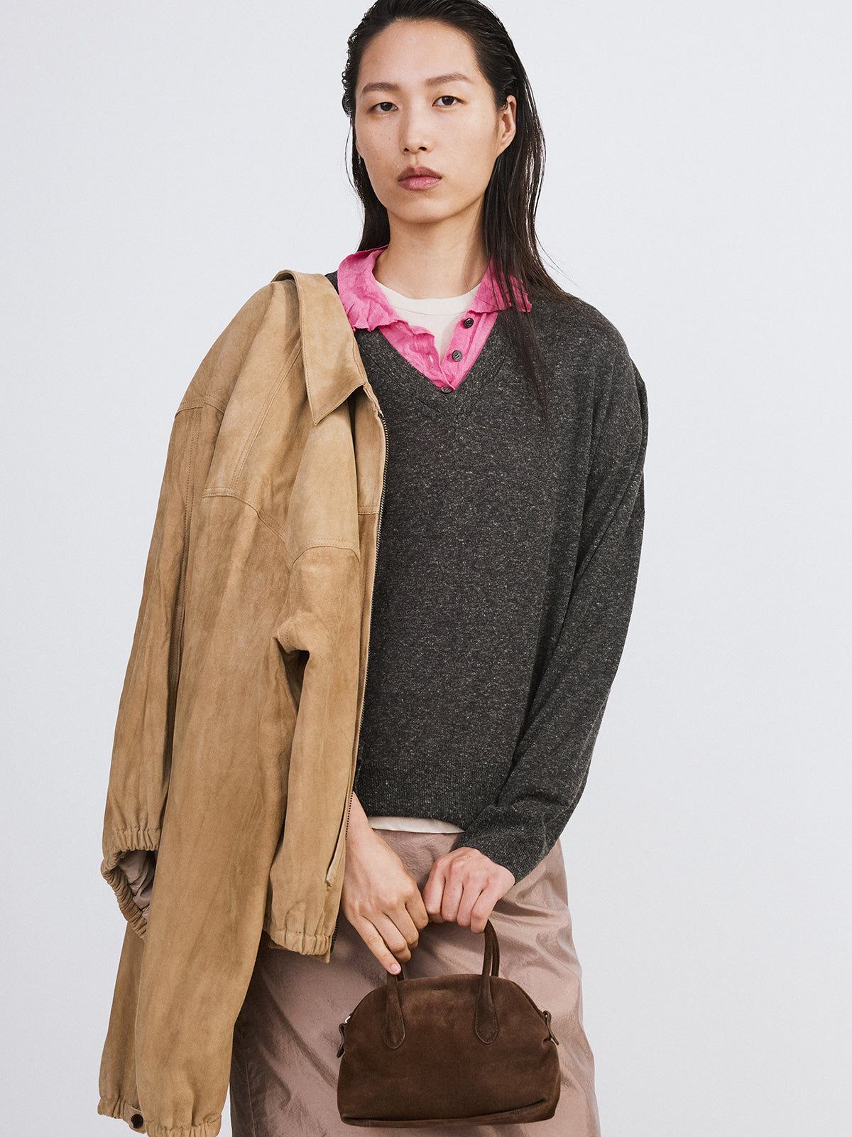 Recto - Suede Harrington Jumper (Desert) product image 4 | TRAB K-Fashion Australia