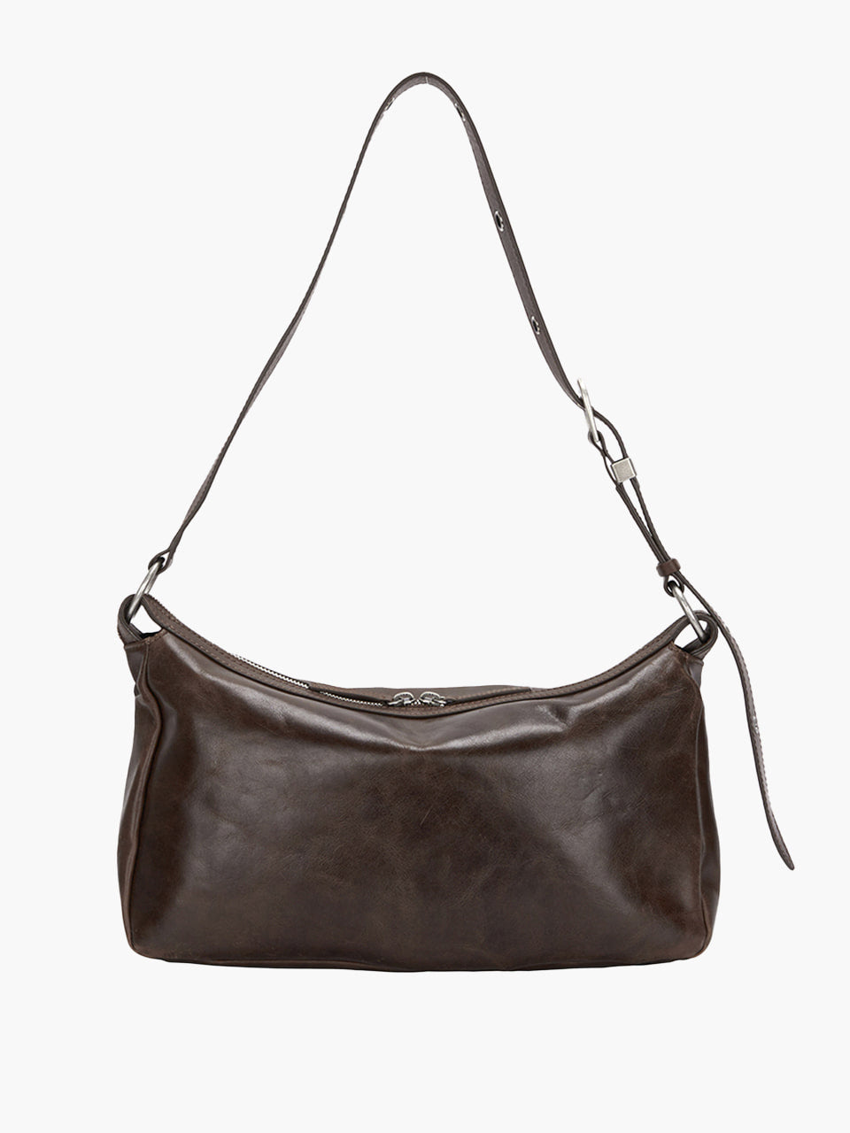 Marge Sherwood - Outpocket Hobo (Washed Brown Pull-Up) product image 2 | TRAB K-Fashion Australia