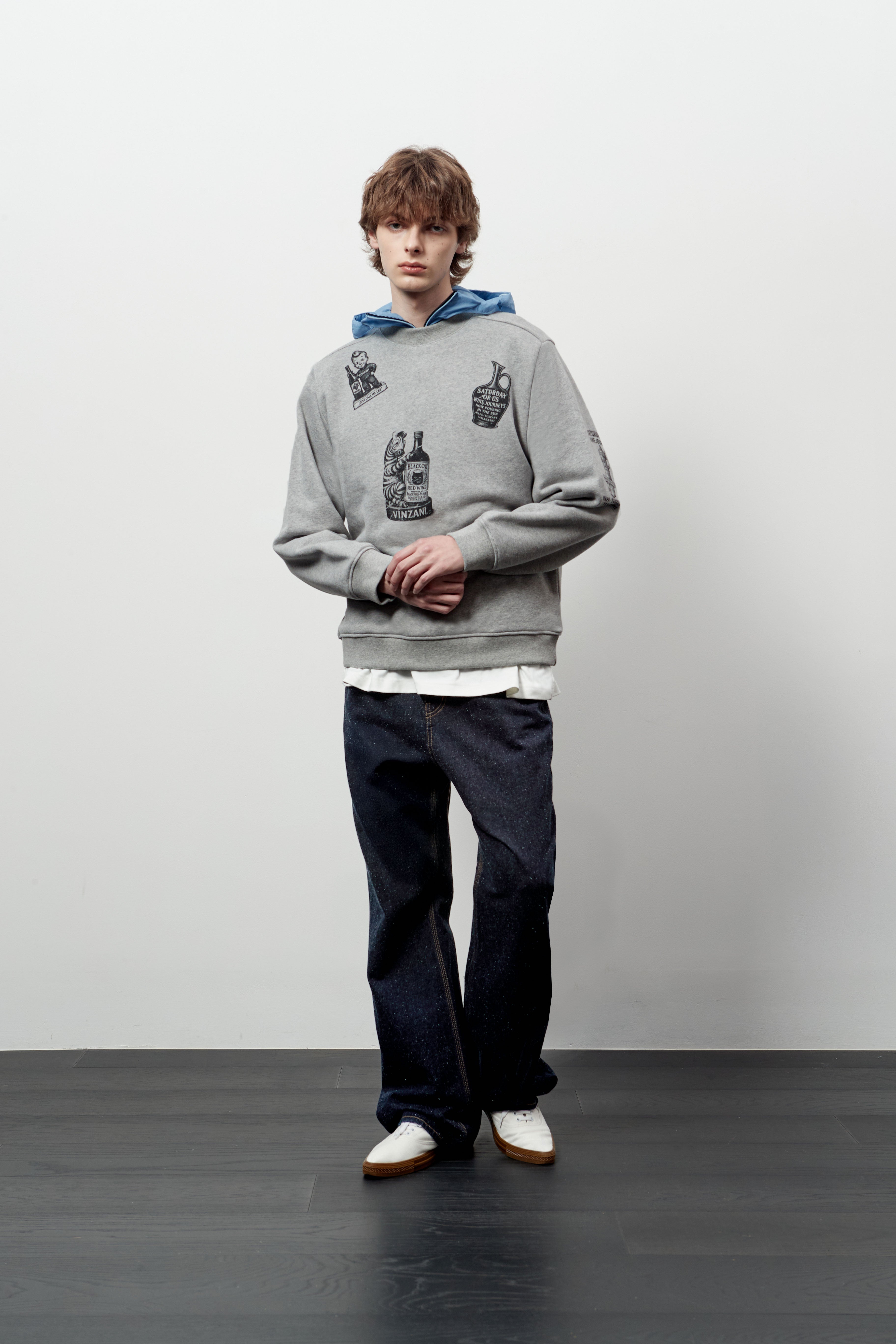 Stu - Printing Sweatshirt Melange (Grey) product image 6 | TRAB K-Fashion Australia