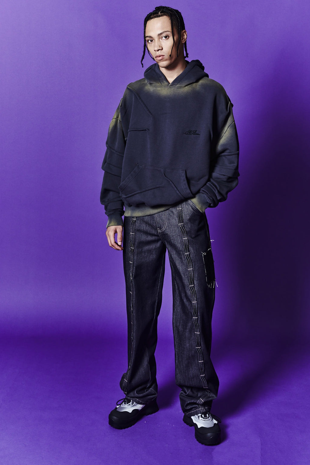 Andersson Bell - Mardro Gradient Hoodie (Charcoal) product image 1 | TRAB K-Fashion Australia