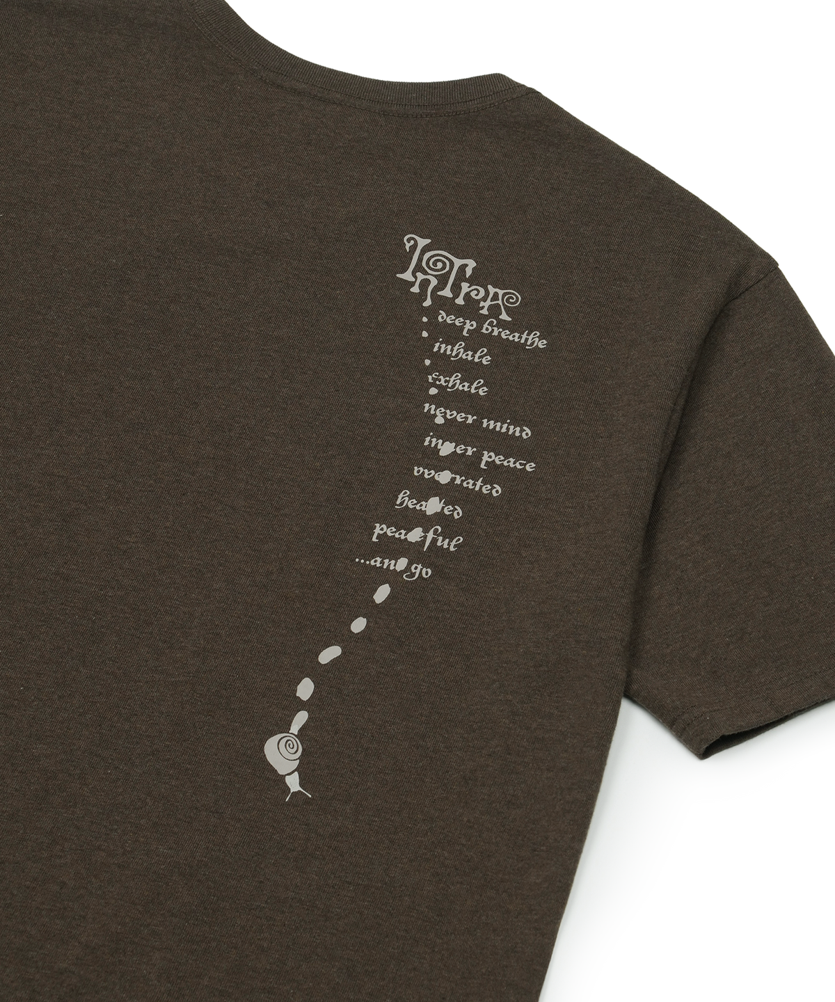 San San Gear - Snail T-Shirt (Melange Brown) product image 4 | TRAB K-Fashion Australia
