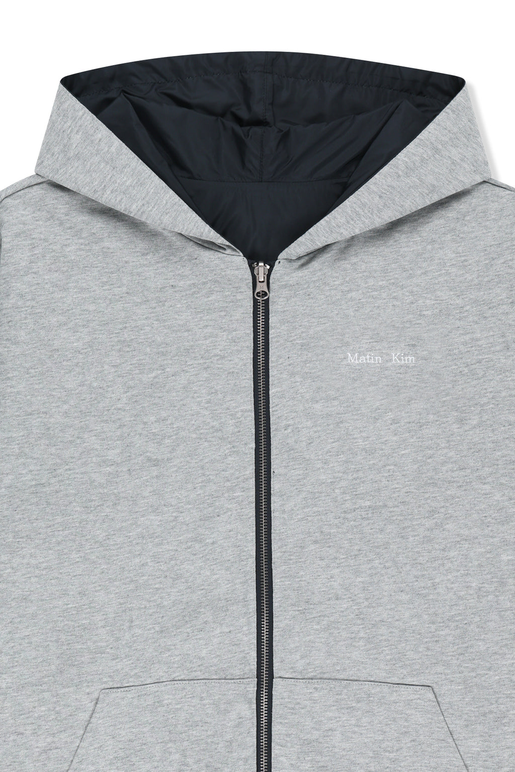 Matin Kim - Double Face Hoody Zip Up (Navy) product image 8 | TRAB K-Fashion Australia