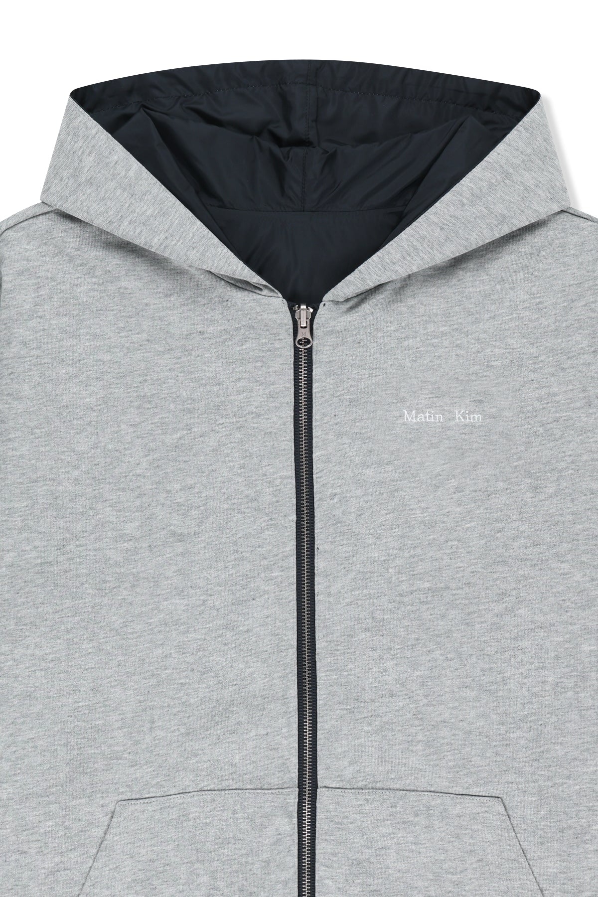 Matin Kim - Double Face Hoody Zip Up (Navy) product image 8 | TRAB K-Fashion Australia