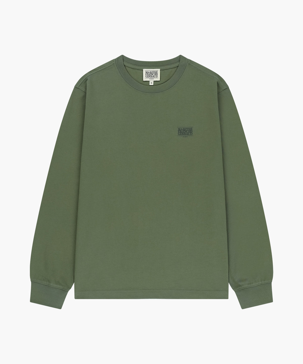 Marithe & Francois Girbaud - Small Classic Logo Long Sleeve Tee (Khaki) product image 5 | TRAB K-Fashion Australia