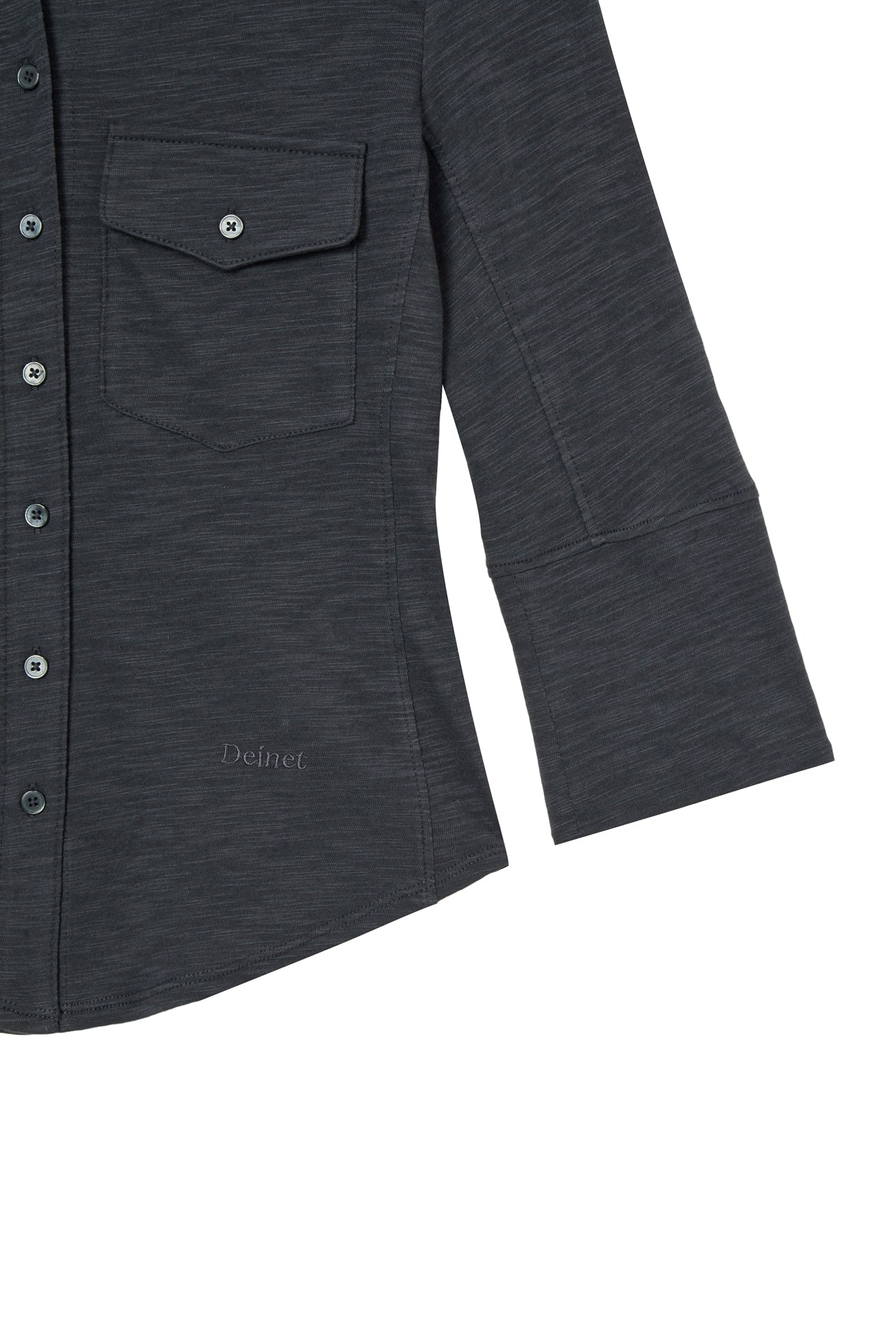 Deinet - Button Collar T-Shirt (Charcoal) product image 14 | TRAB K-Fashion Australia