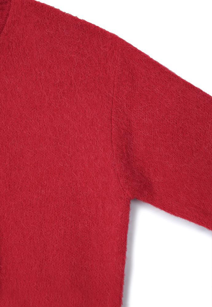 Art if acts - Mohair Round Neck Cardigan (Red) product image 9 | TRAB K-Fashion Australia