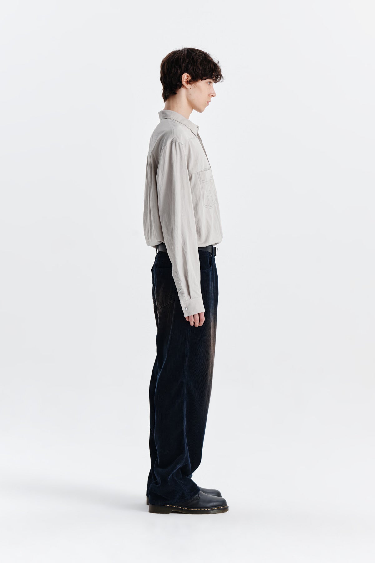 Matin Kim - Stitch Point Shirt (Light Grey) product image 6 | TRAB K-Fashion Australia
