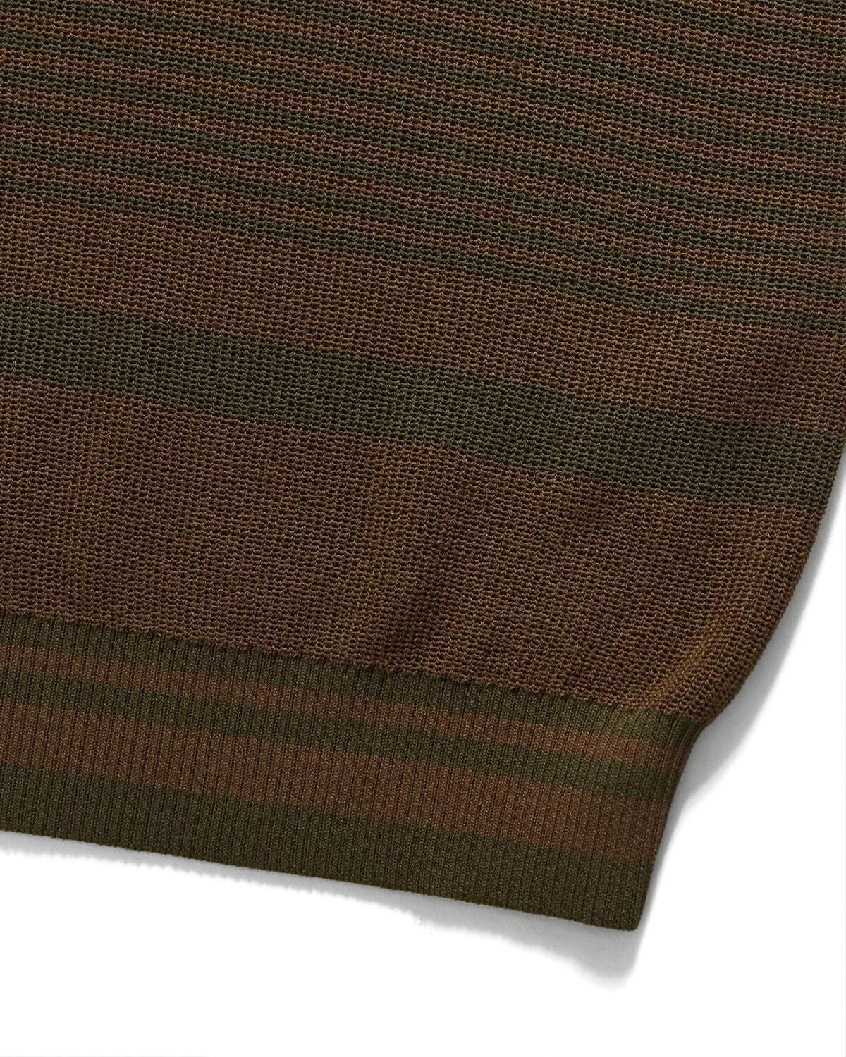 Eastlogue - Border Half Zip Up Knit (Cocoa & Olive) product image 9 | TRAB K-Fashion Australia