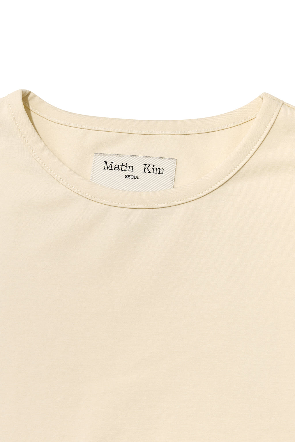 Matin Kim - Slit Button Point Crop Top (Ivory) product image 3 | TRAB K-Fashion Australia