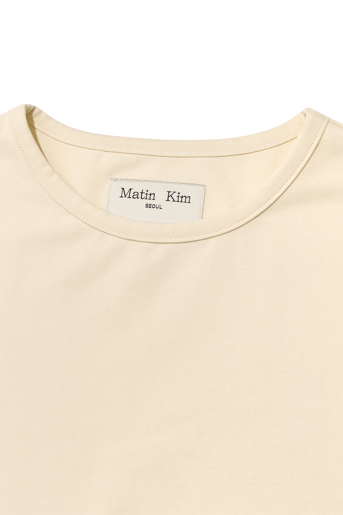 Matin Kim - Slit Button Point Crop Top (Ivory) product image 3 | TRAB K-Fashion Australia
