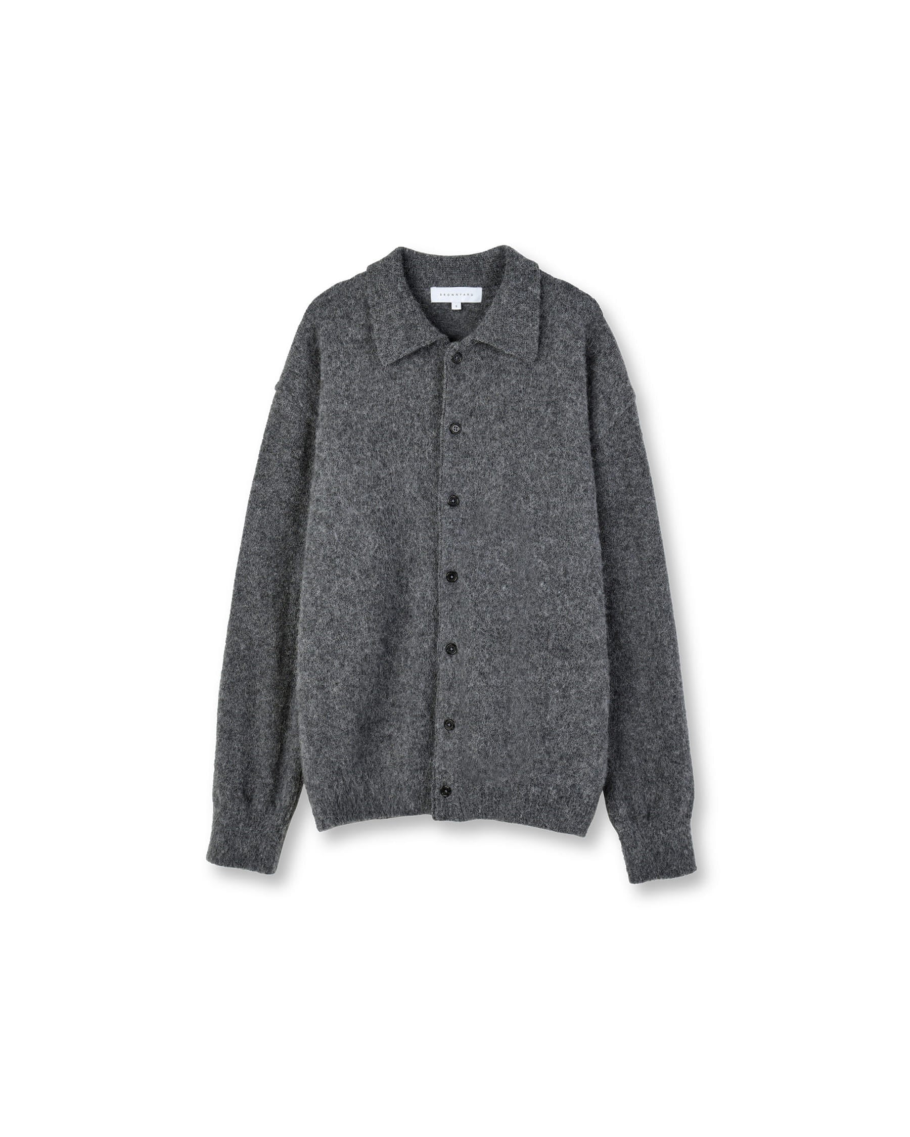 Brownyard - Alpaca Collar Cardigan (Charcoal) product image 5 | TRAB K-Fashion Australia