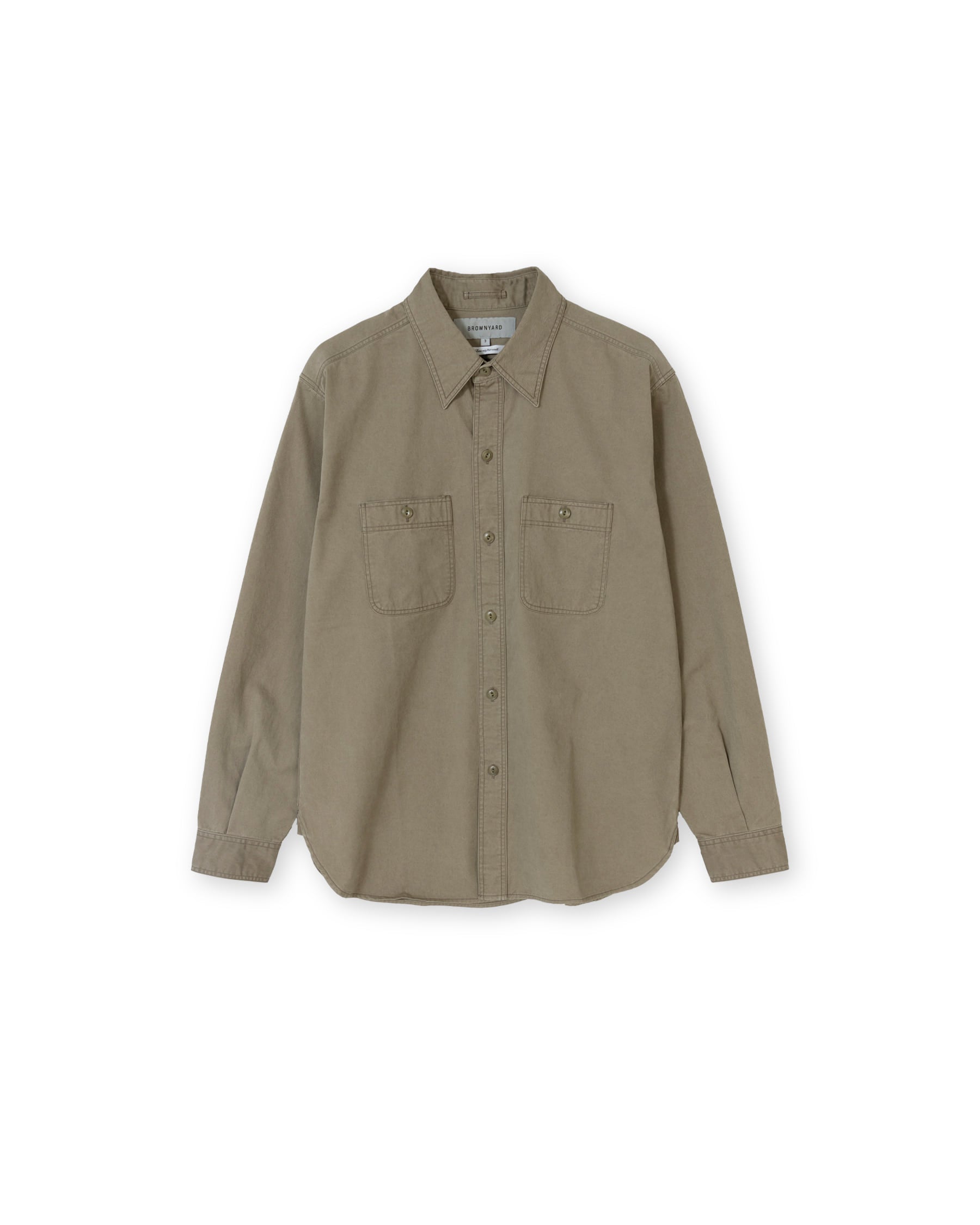Brownyard - Washed Work Shirt (Dark Beige) product image 6 | TRAB K-Fashion Australia