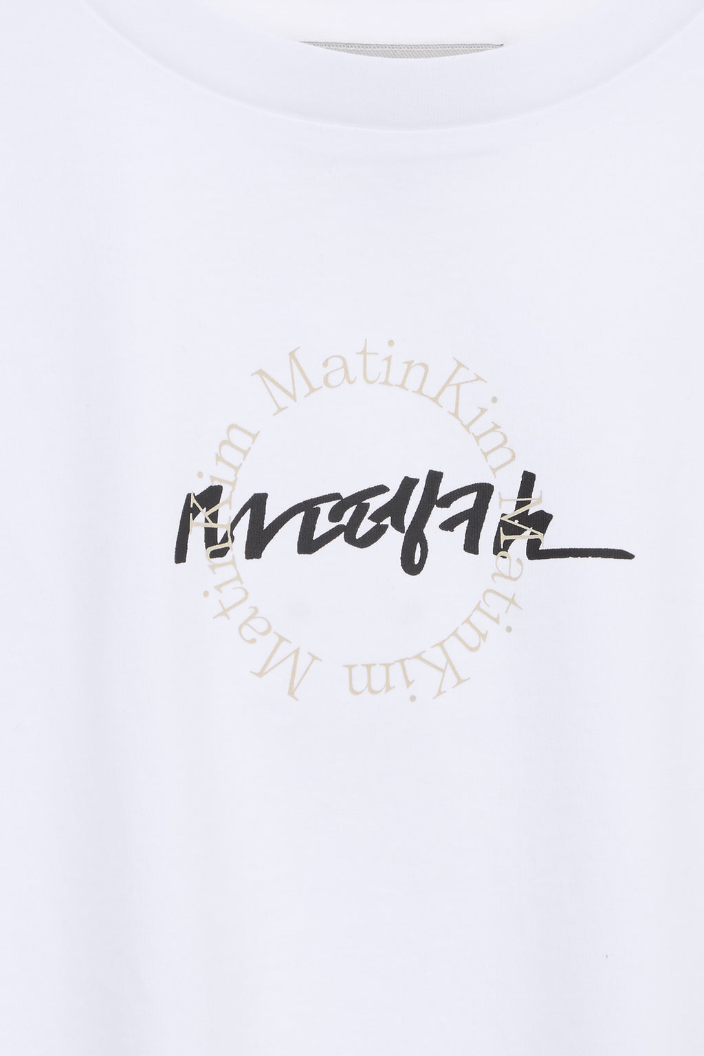 Matin Kim - Hangeul Circle Point Logo Top (White) product image 4 | TRAB K-Fashion Australia