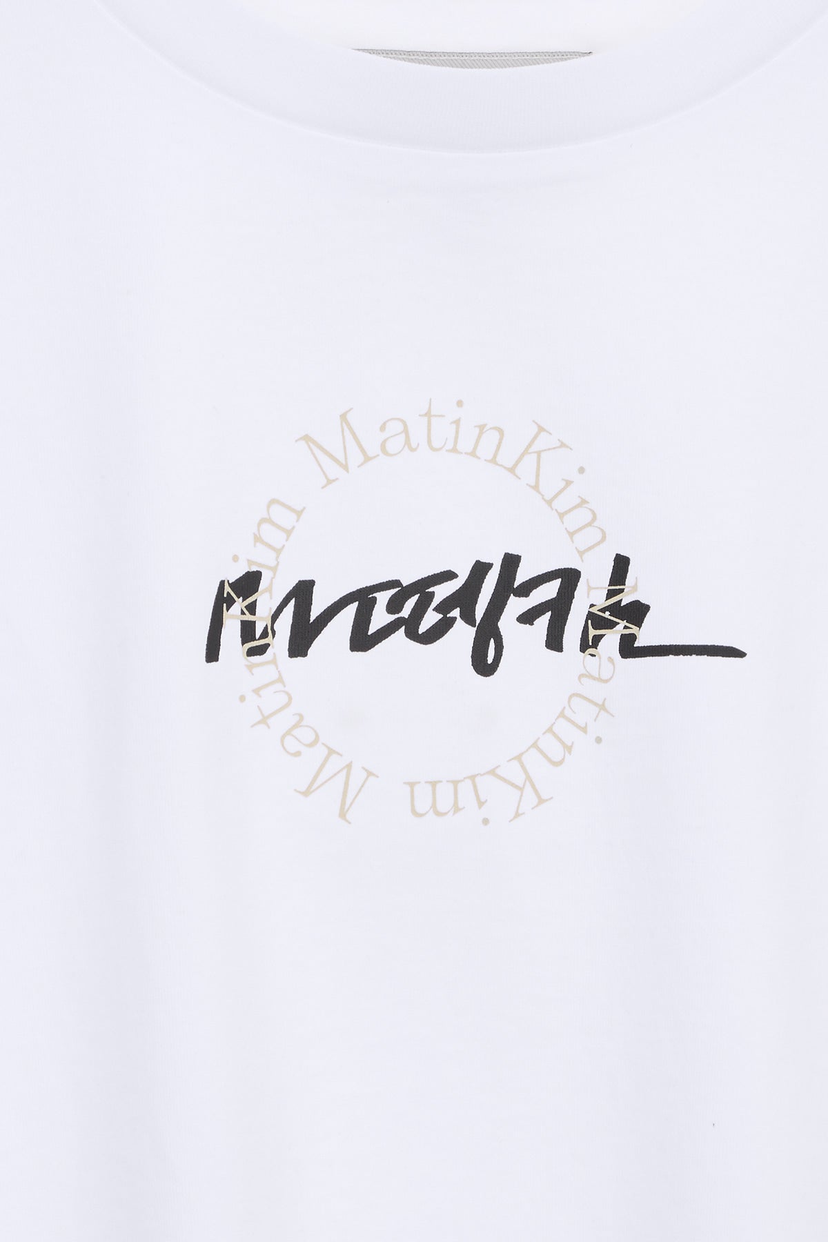 Matin Kim - Hangeul Circle Point Logo Top (White) product image 4 | TRAB K-Fashion Australia