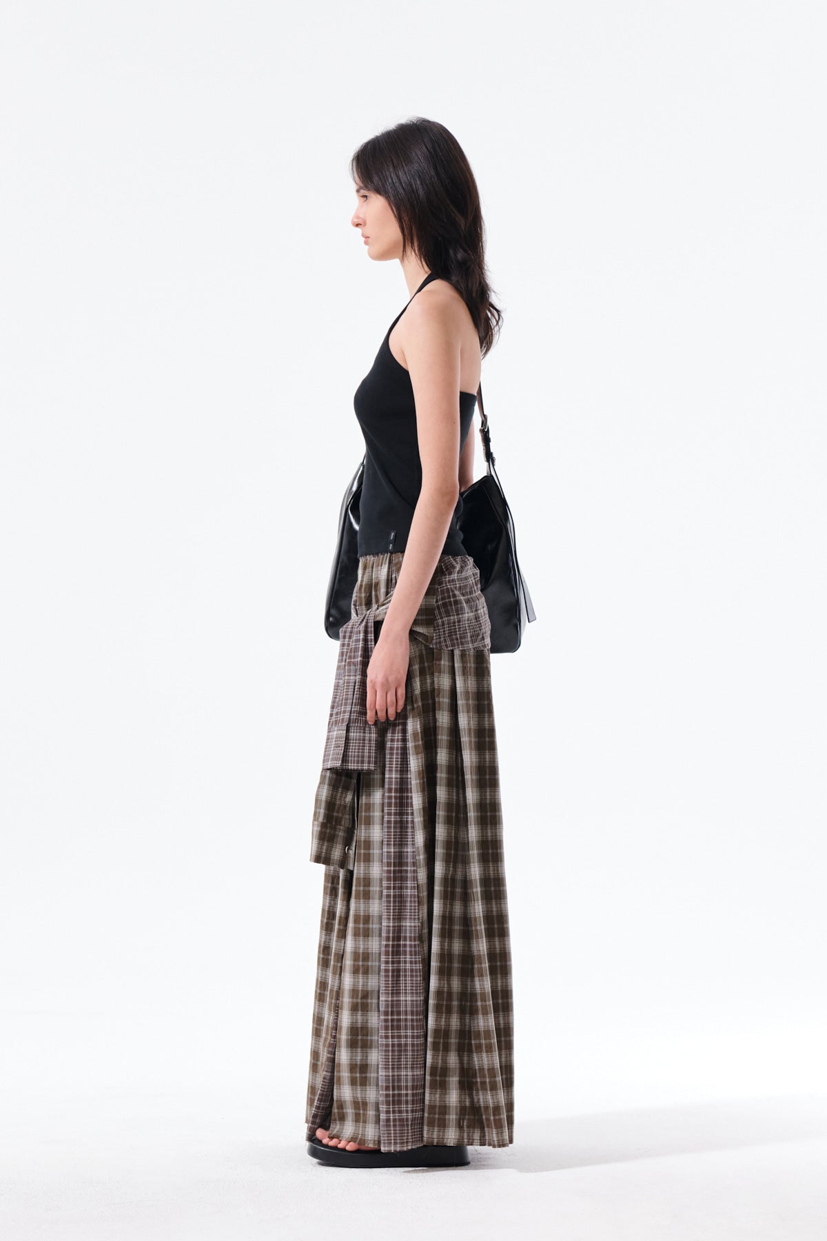 Matin Kim - Label Detail Halter Tank Top (Black) product image 6 | TRAB K-Fashion Australia
