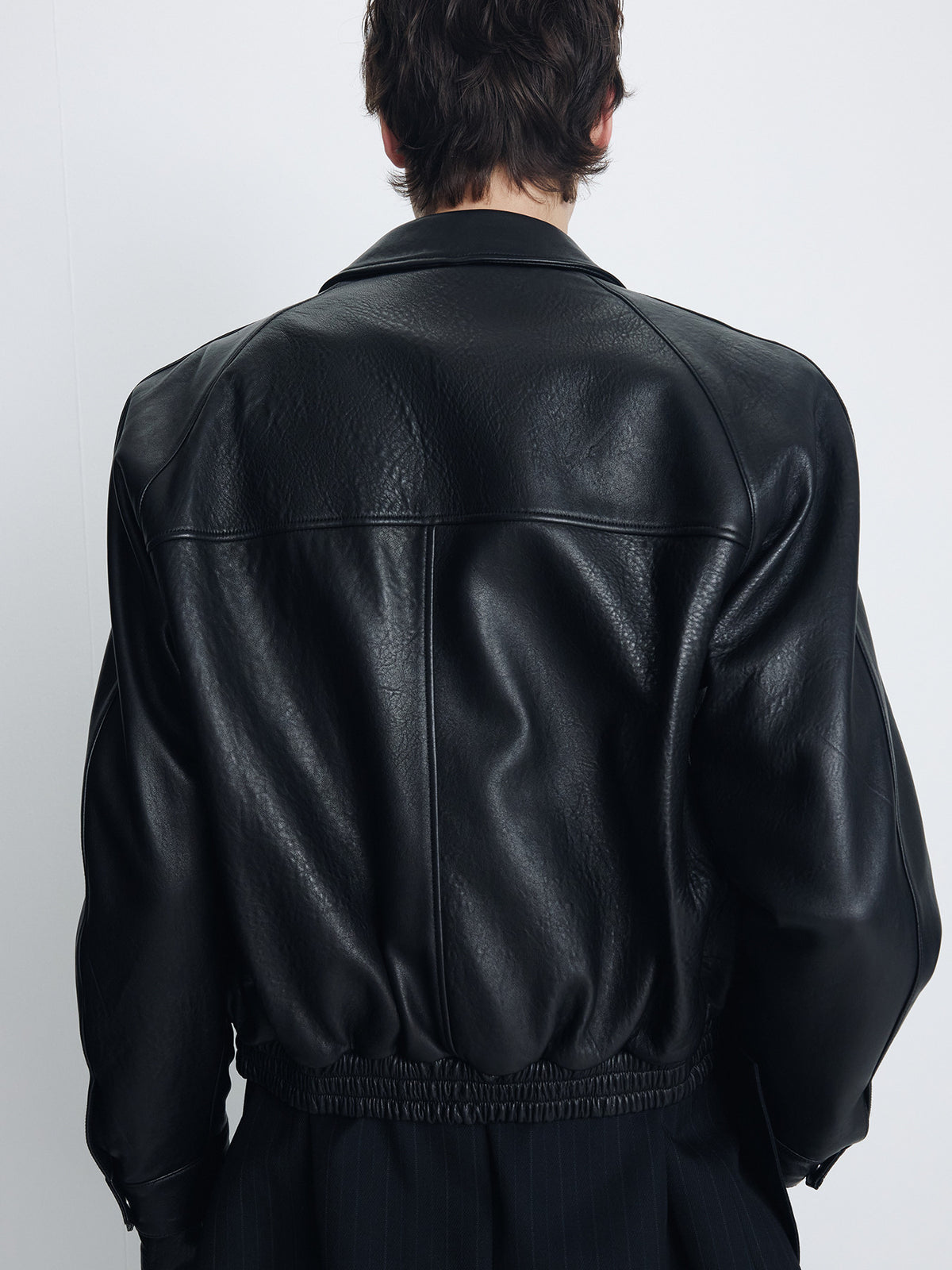 Tonywack - Vintage Lamb Leather Bomber Jacket (Black) product image 8 | TRAB K-Fashion Australia