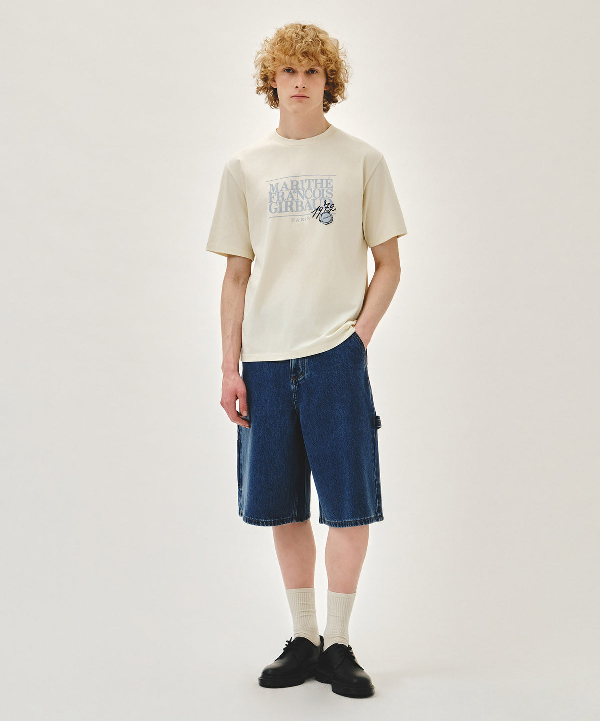 Marithe & Francois Girbaud - Bermuda Carpenter Denim Shorts (Blue) product image 3 | TRAB K-Fashion Australia