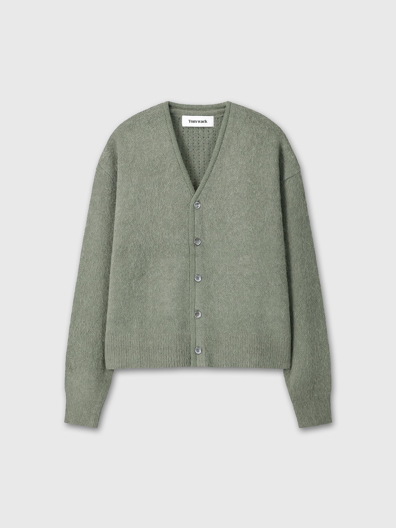 Tonywack - Brushed Alpaca-Blend Cardigan (Sage Green) product image 9 | TRAB K-Fashion Australia