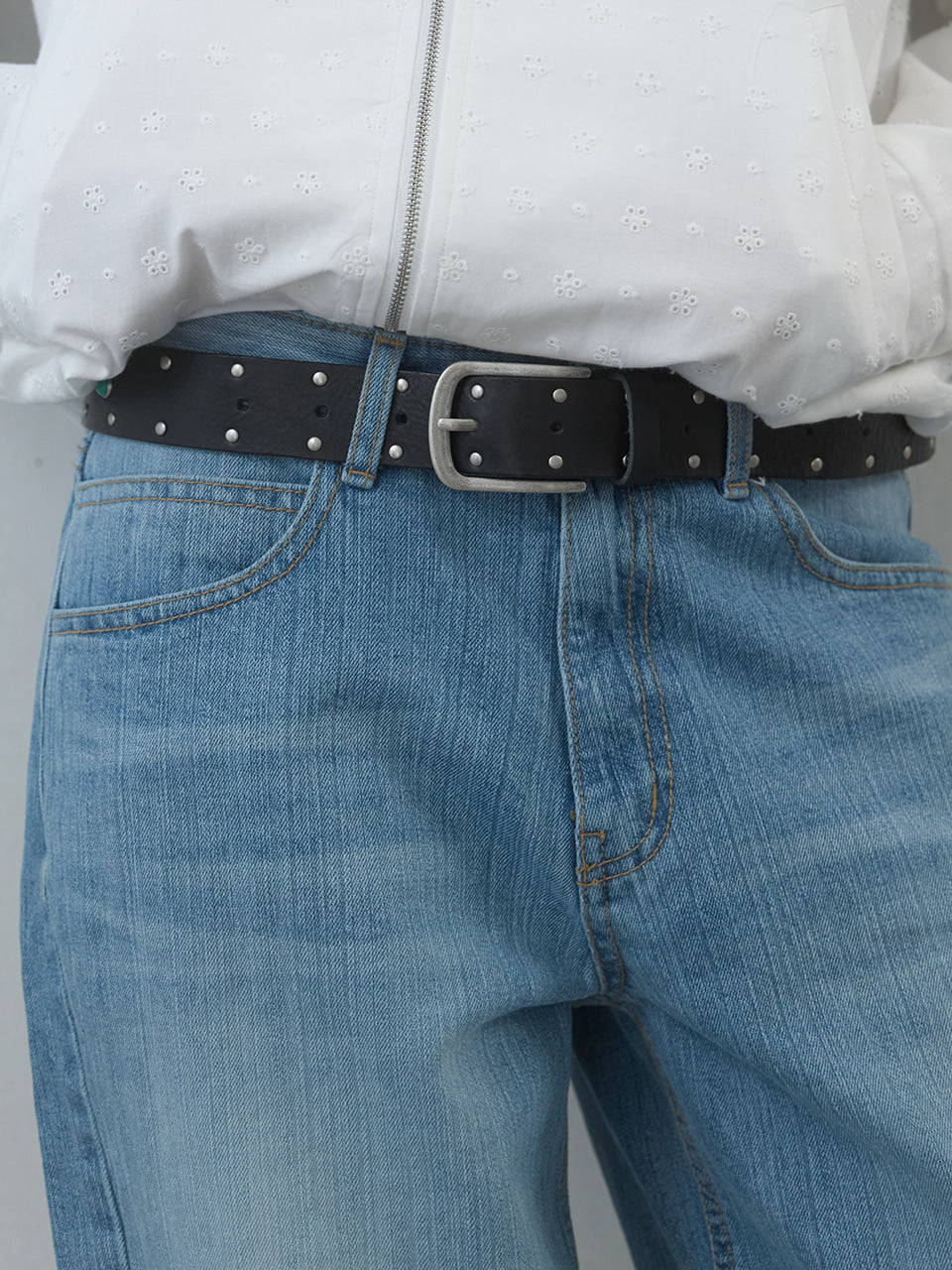 Kijun - Washed Relaxed Fit Jeans (Blue) product image 2 | TRAB K-Fashion Australia