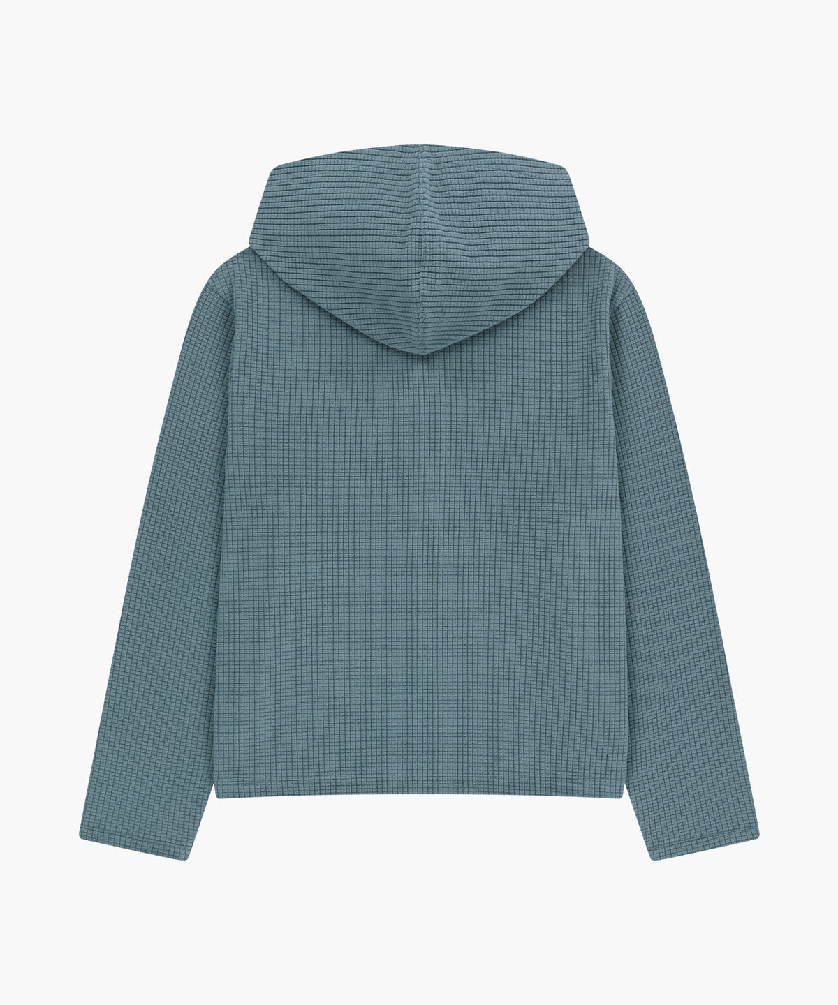 Marithe & Francois Girbaud - Grid Fleece Hoodie Zipup (Ash Blue) product image 2 | TRAB K-Fashion Australia