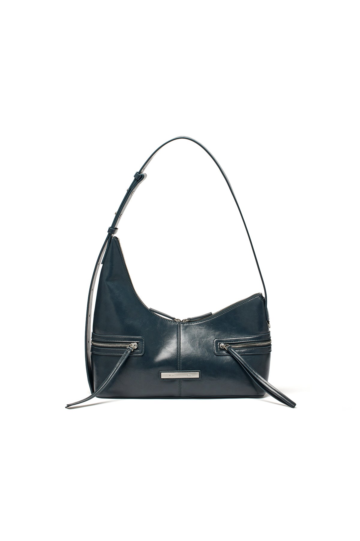 Matin Kim - Asymmetrical Zipper Bag (Charcoal) product image 1 | TRAB K-Fashion Australia