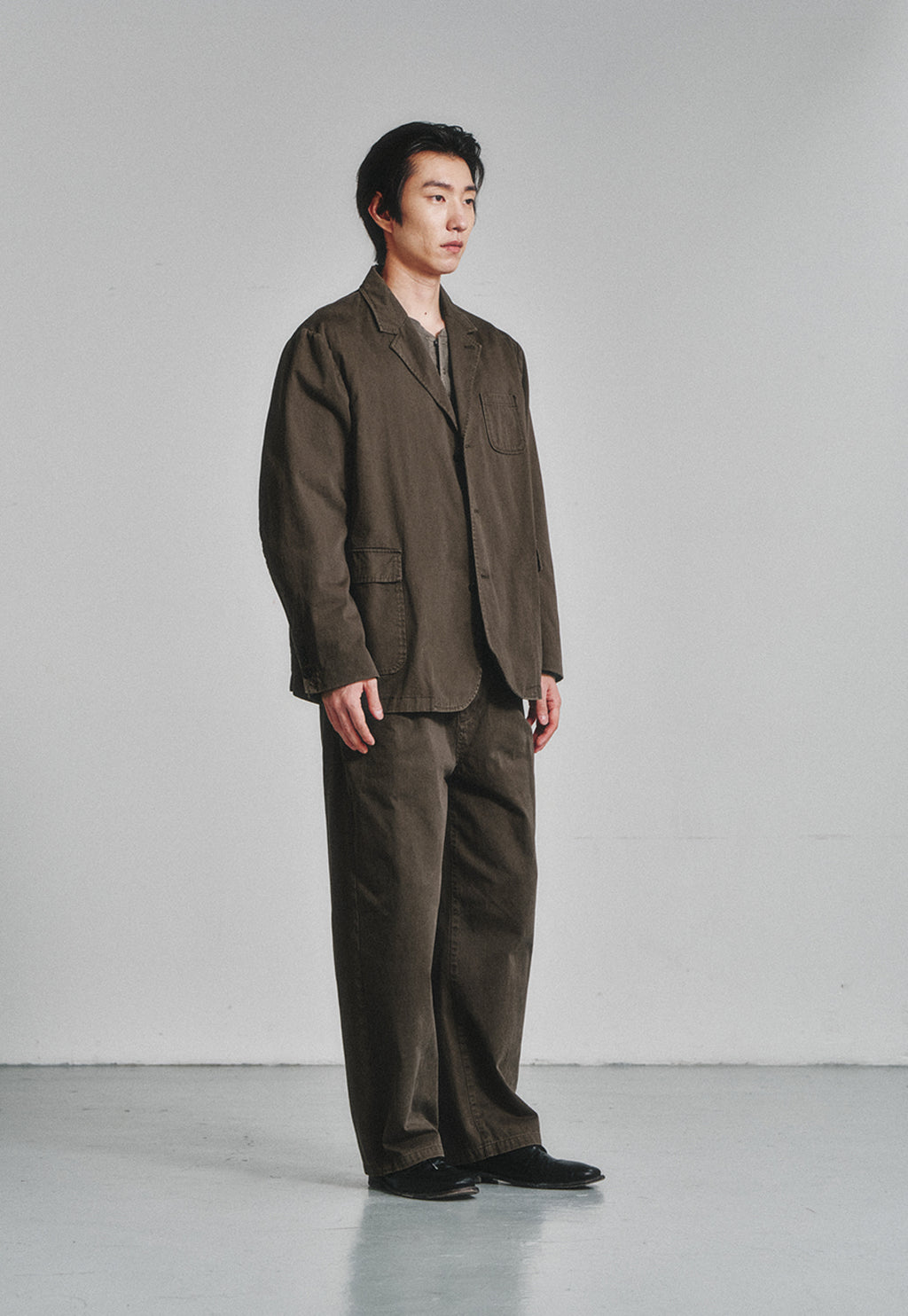 Art if acts - Washed 3 Button Blazer (Olive) product image 3 | TRAB K-Fashion Australia