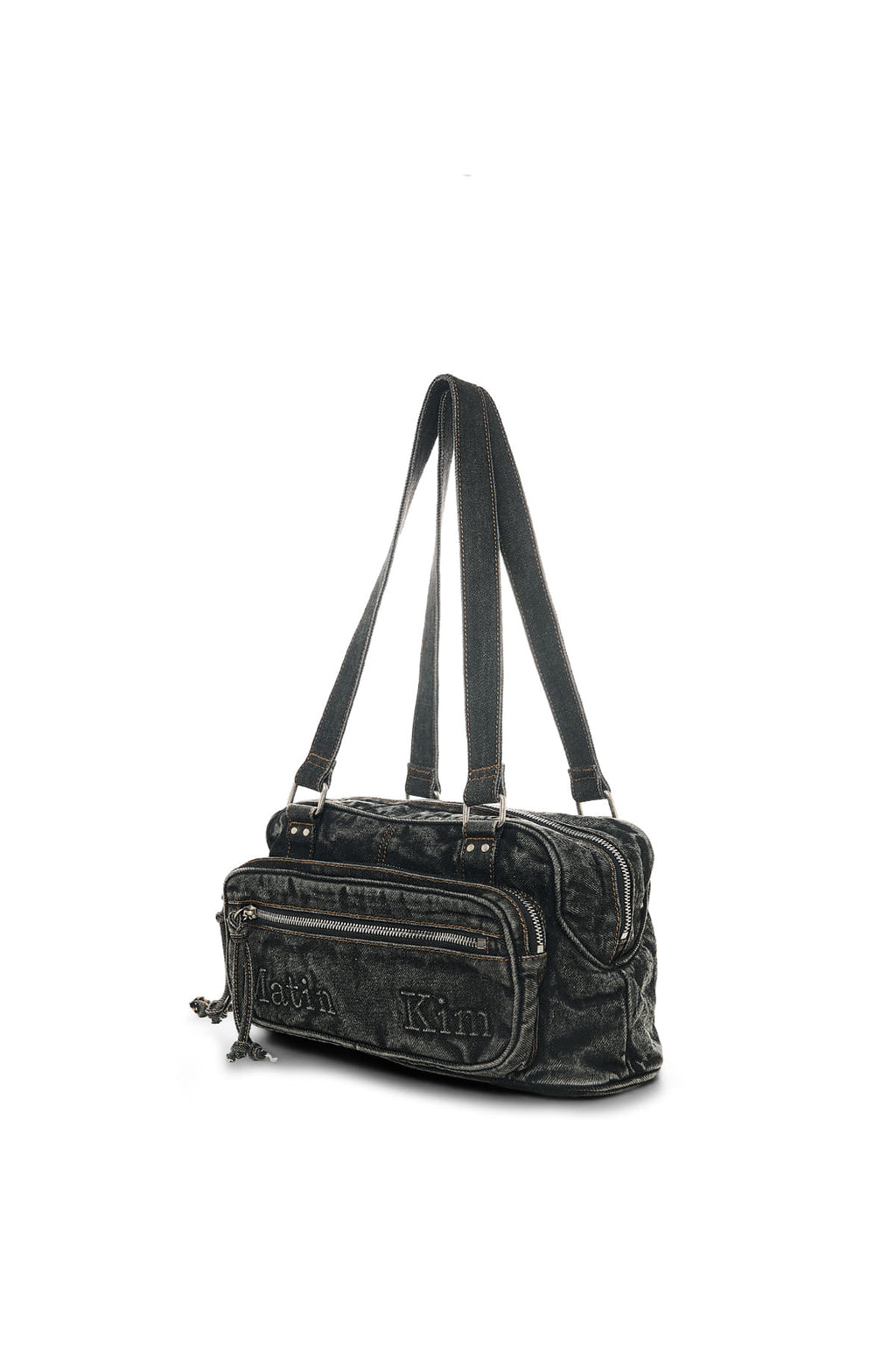 Matin Kim - Matin Dust Denim One Pocket Shoulder Bag (Black) product image 7 | TRAB K-Fashion Australia