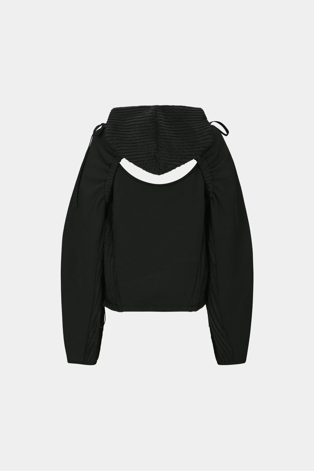 Andersson Bell - (essential) Cut Out Shirring Hoodie (Black) product image 10 | TRAB K-Fashion Australia