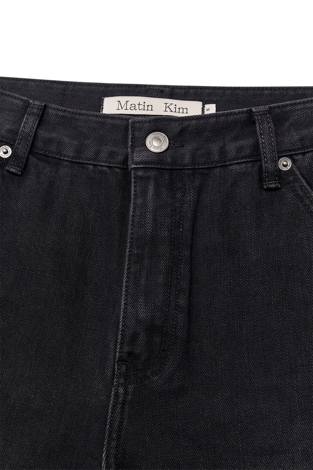 Matin Kim - Damage Patch Denim Pants (Black) product image 3 | TRAB K-Fashion Australia