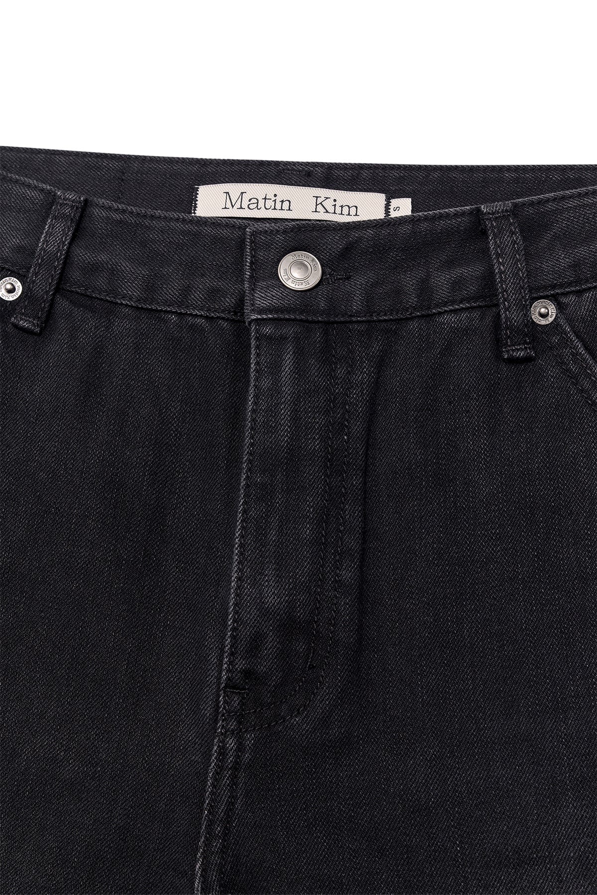 Matin Kim - Damage Patch Denim Pants (Black) product image 3 | TRAB K-Fashion Australia