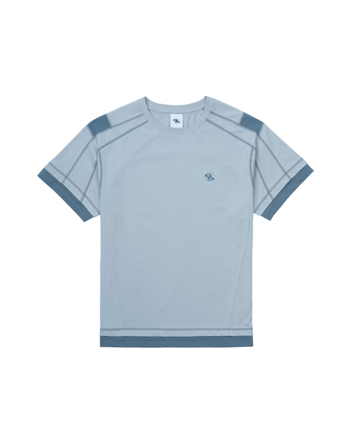 San San Gear - Mesh Paneled T-Shirt (Sky Blue) product image 4 | TRAB K-Fashion Australia