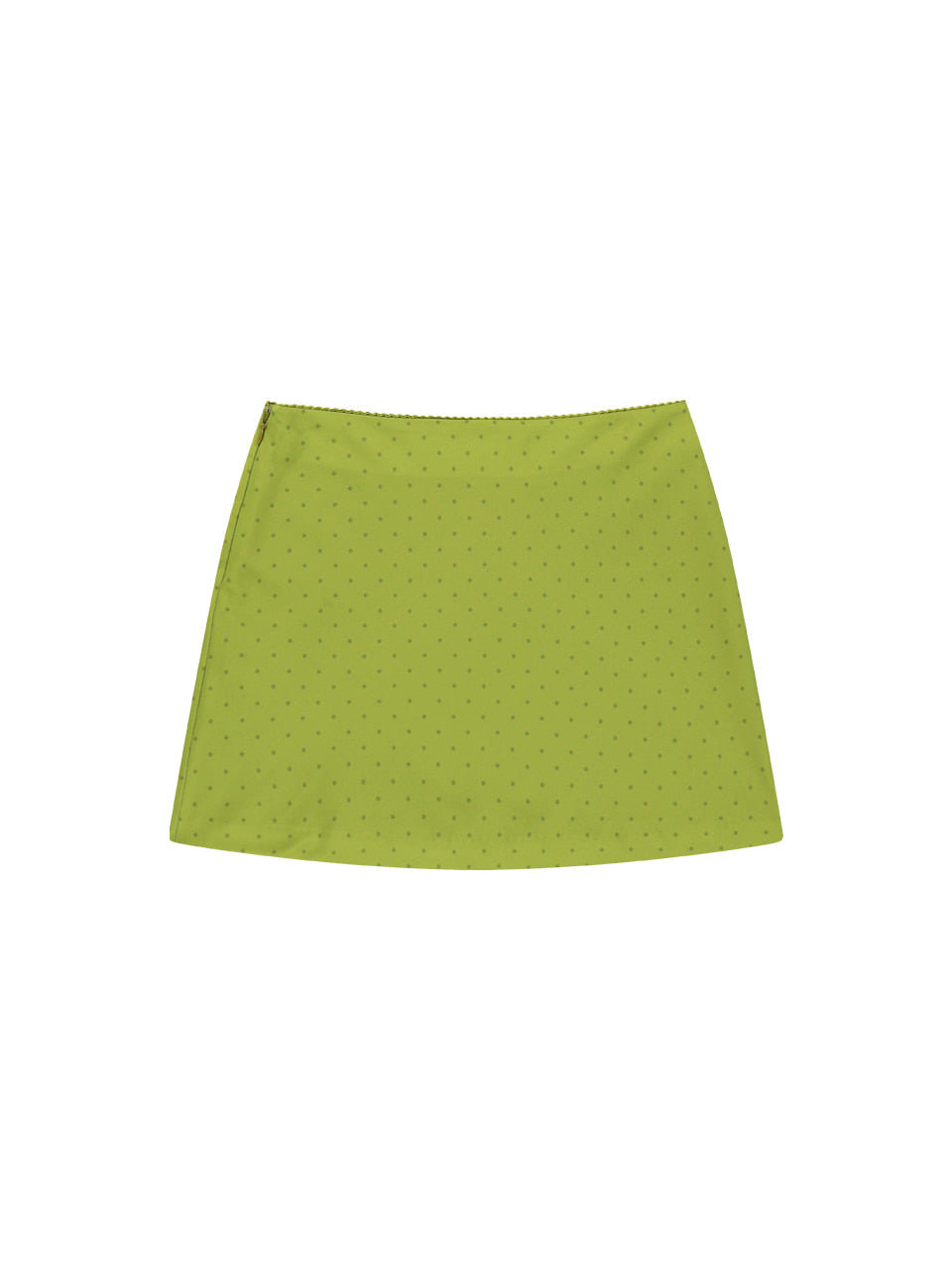 Kijun - [Ships 15 June] Polka Dot Satin Mini Skirt (Olive Green) product image 9 | TRAB K-Fashion Australia