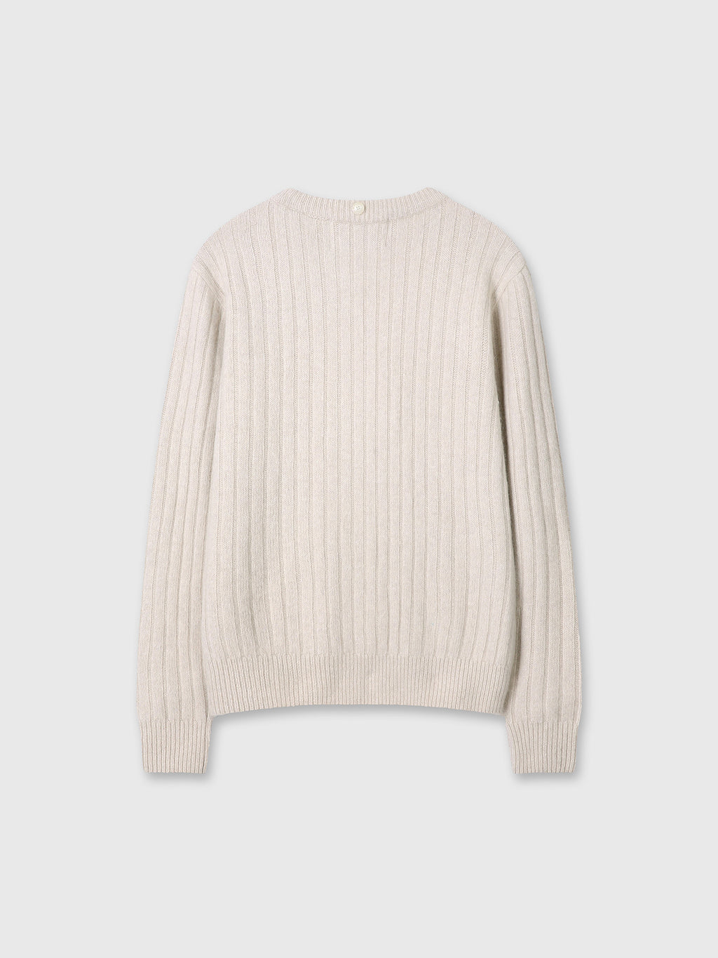 Tonywack - Superfine Merino Wool Tube Scarf Attaced Ribbed Sweater (Ecru) product image 10 | TRAB K-Fashion Australia
