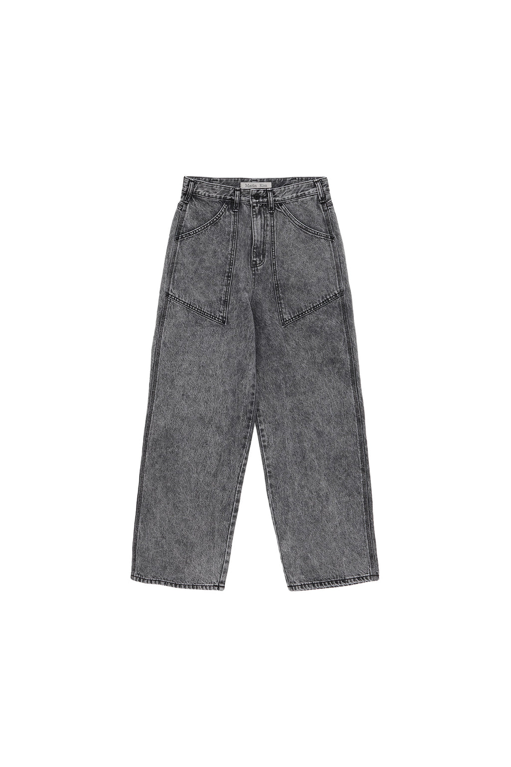 Matin Kim - Rivet Point Denim Pants (Black) product image 1 | TRAB K-Fashion Australia