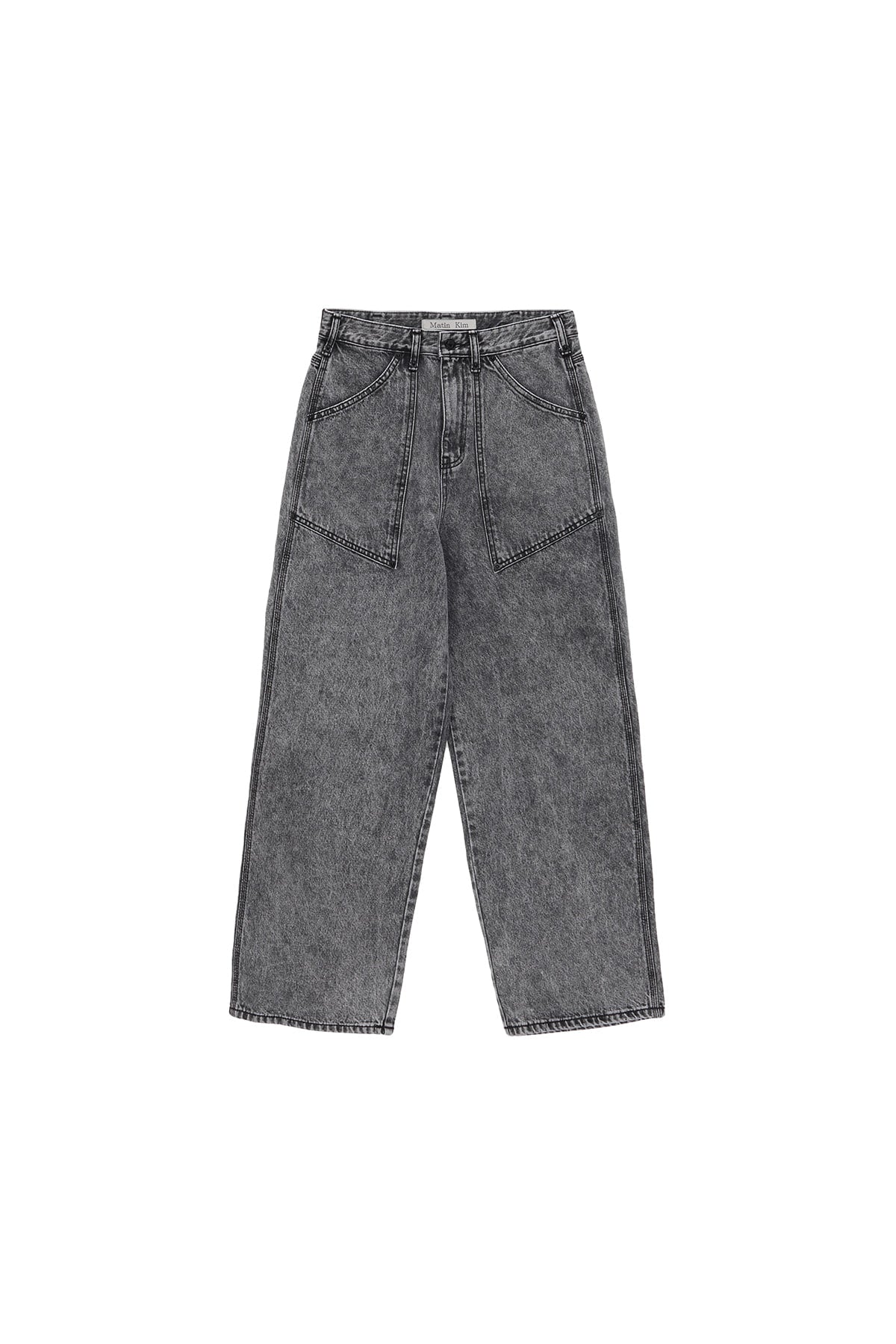 Matin Kim - Rivet Point Denim Pants (Black) product image 1 | TRAB K-Fashion Australia