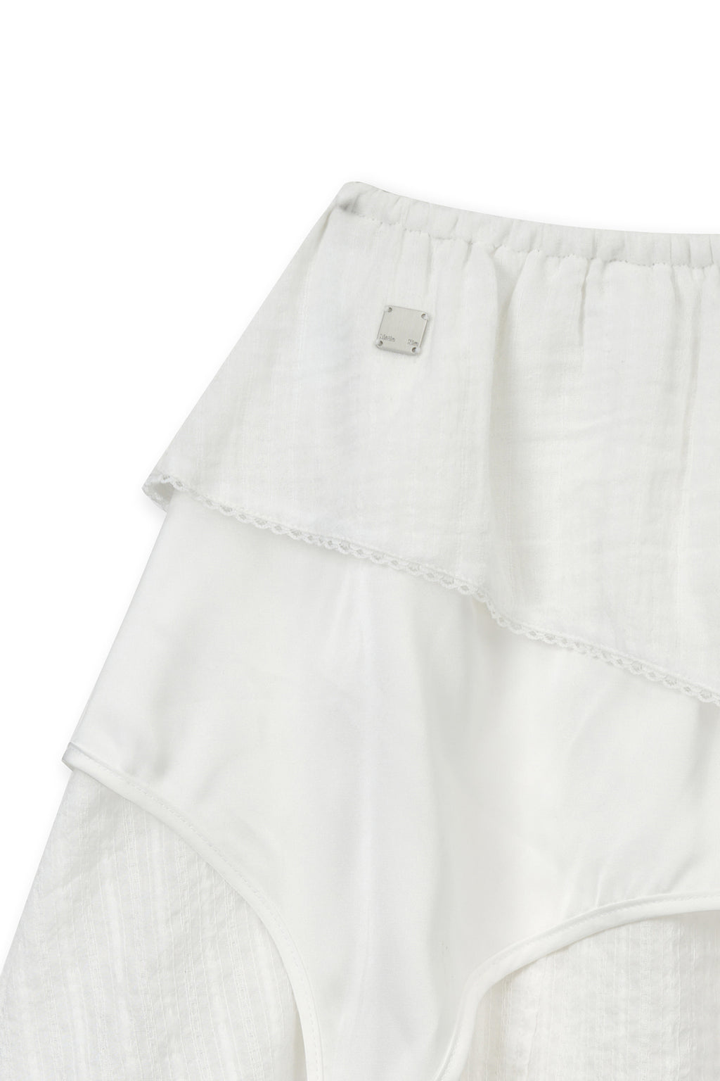 Matin Kim - Multi Panel Layered Skirt (White) product image 3 | TRAB K-Fashion Australia