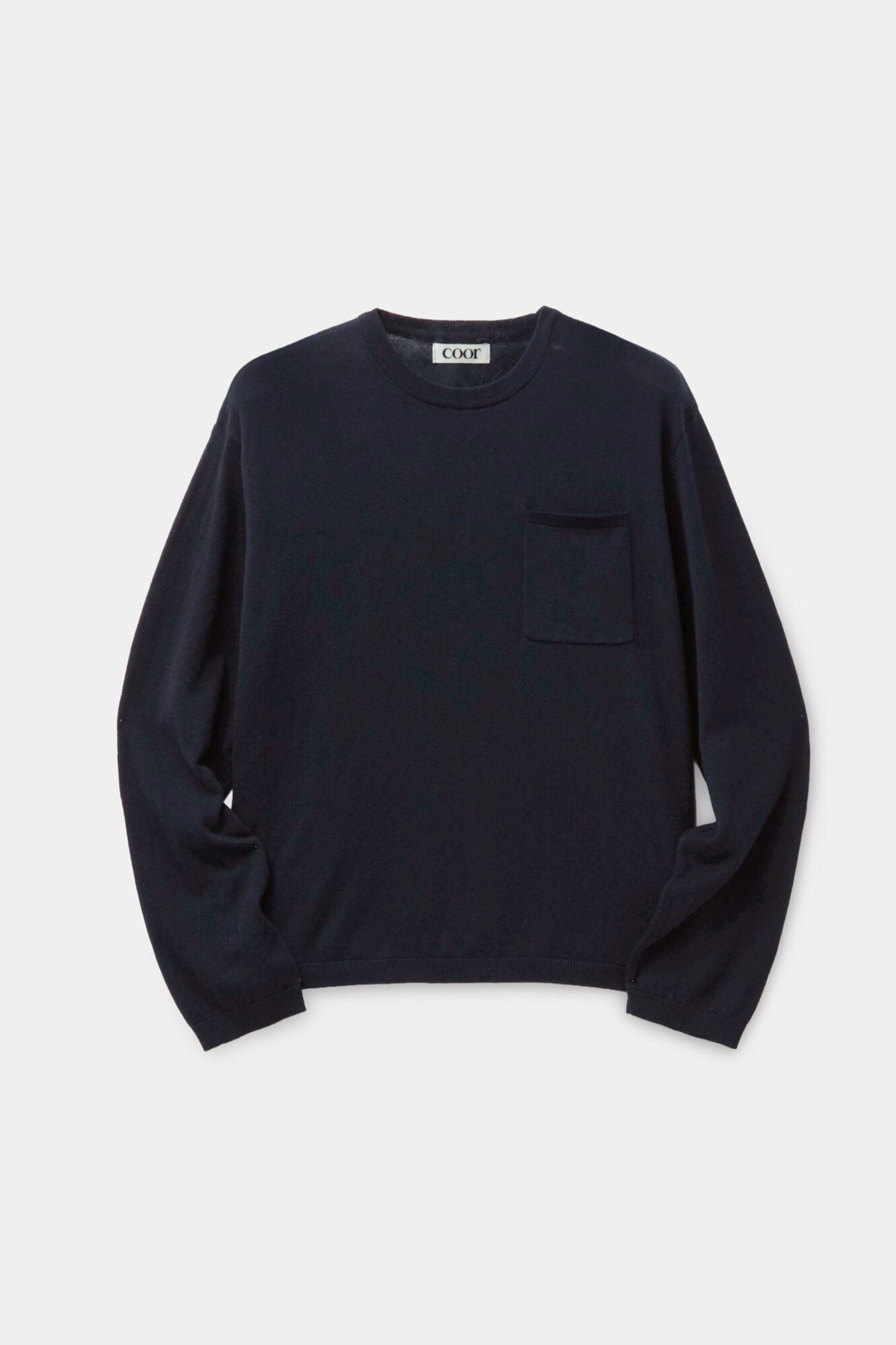Coor - Light Cashmere-Blend Crewneck Sweater (Deep Navy) product image 1 | TRAB K-Fashion Australia