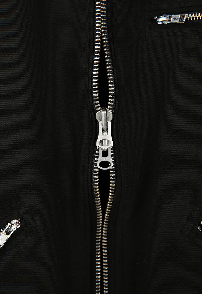 Tonywack - Leather Collar Canvas Work Jacket (Black) product image 10 | TRAB K-Fashion Australia