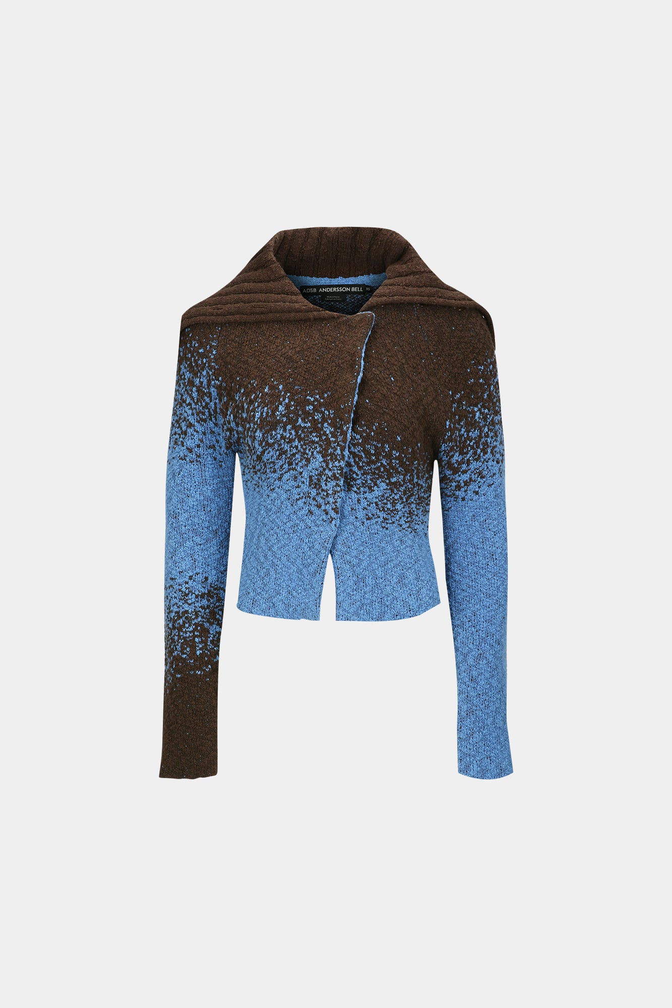 Andersson Bell - Flow Jaquard Short Cardigan (Blue/Brown) product image 7 | TRAB K-Fashion Australia