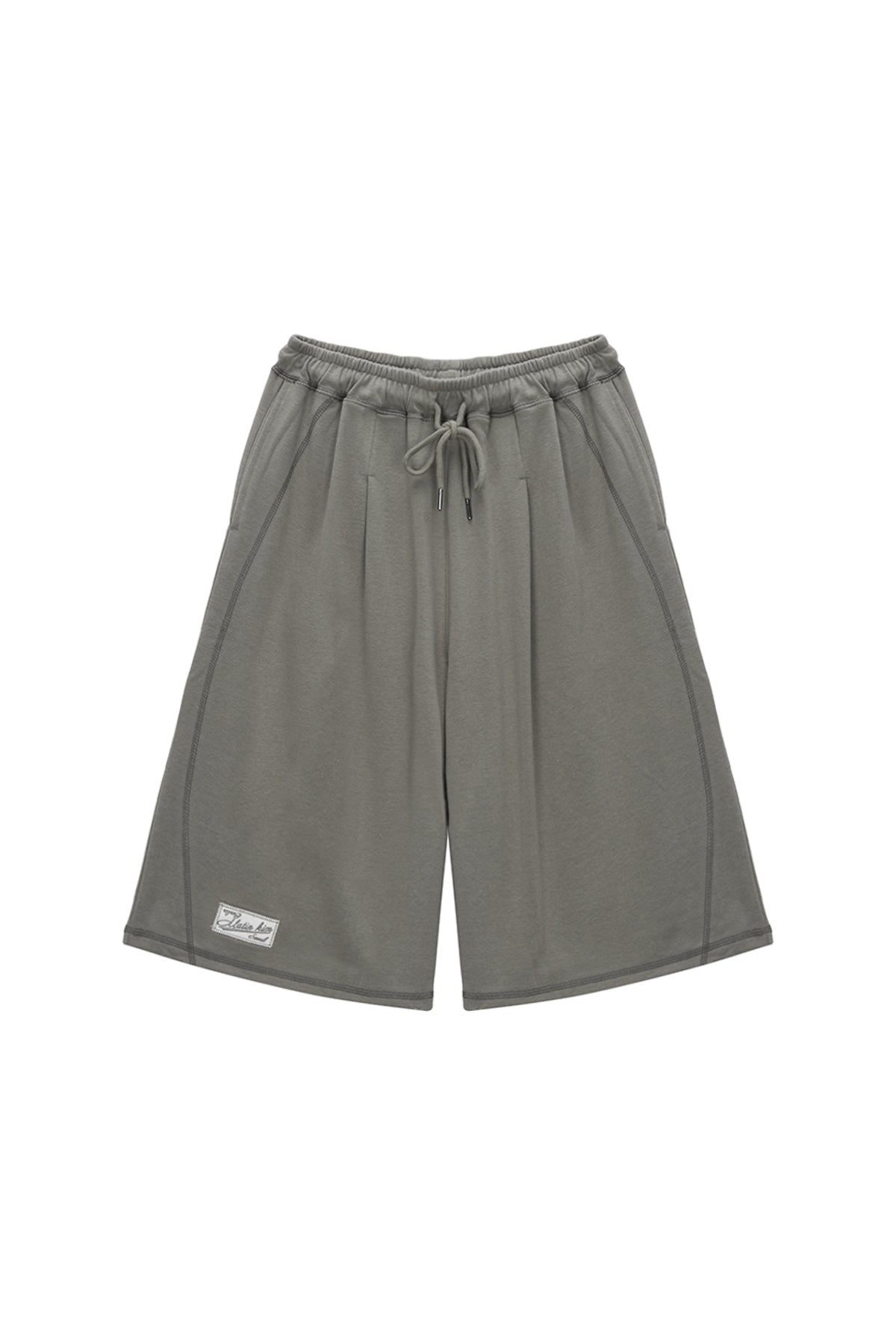 Matin Kim - Stitch Label Half Sweatshorts (Charcoal) product image 6 | TRAB K-Fashion Australia