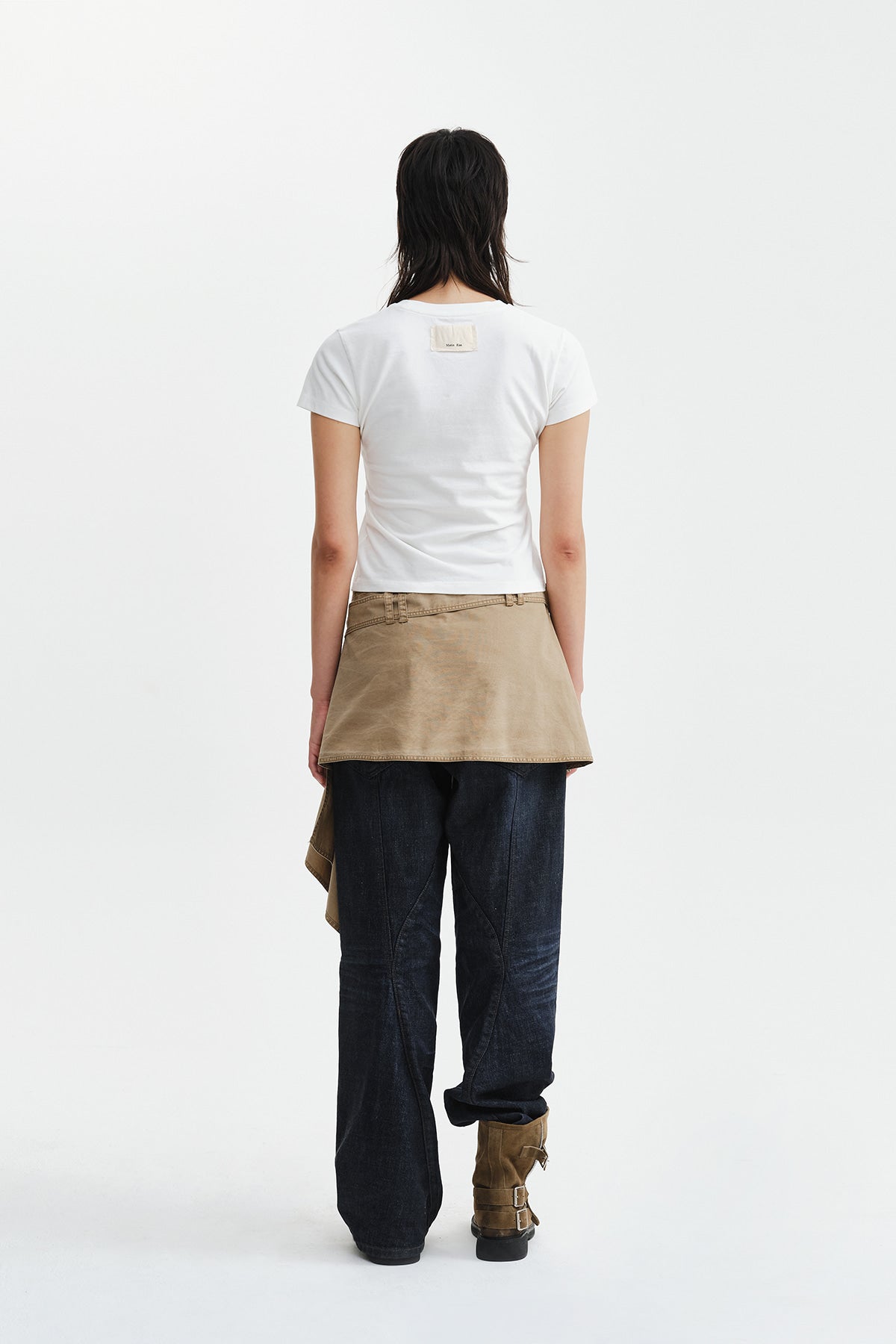 Matin Kim - Applique Logo Slim Top (White) product image 8 | TRAB K-Fashion Australia