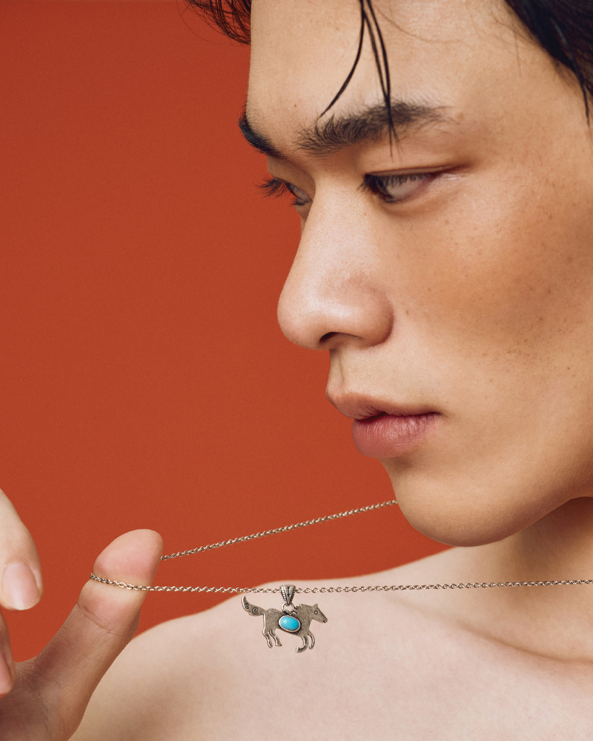 Numbering - Horse Turquoise Pendant Necklace #6763 product image 1 | TRAB K-Fashion Australia